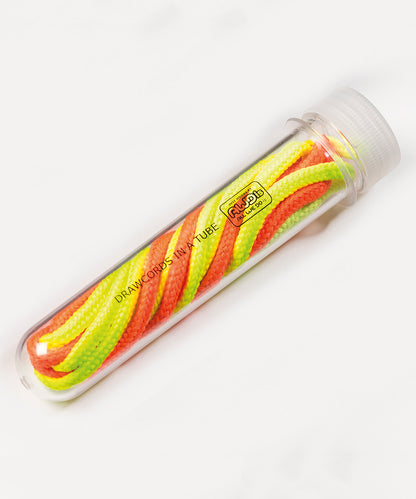 Tryck din logga på Skosnören från AWDis Just Hoods - Anpassa Snörningar i ett rör i färgen Neon gul One Size för företag, föreningar och privatpersoner