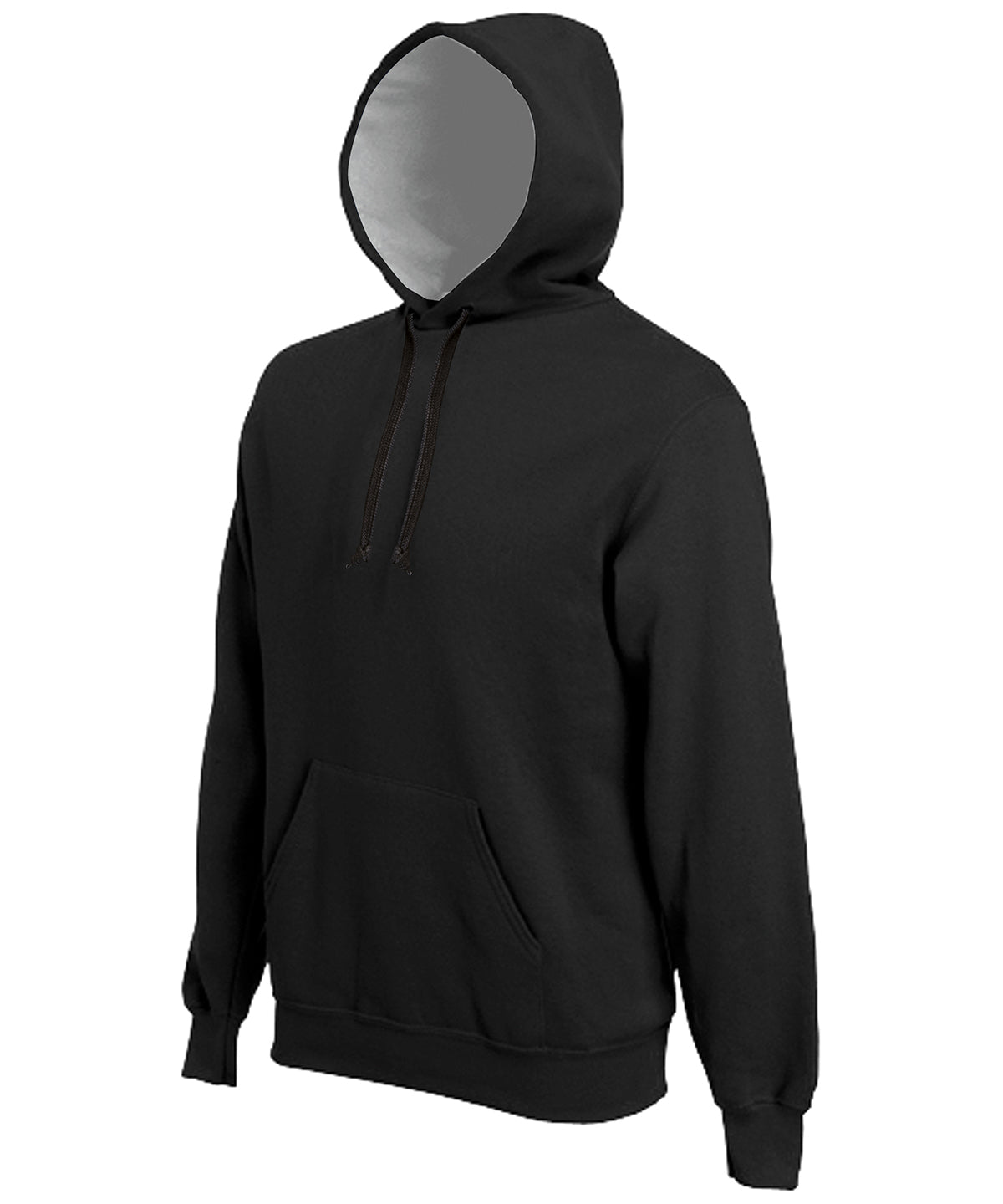 Tryck din logga på Hoodies från Kariban - Anpassa (KB443) Sweatshirt med huva i färgen Svart för företag, föreningar och privatpersoner