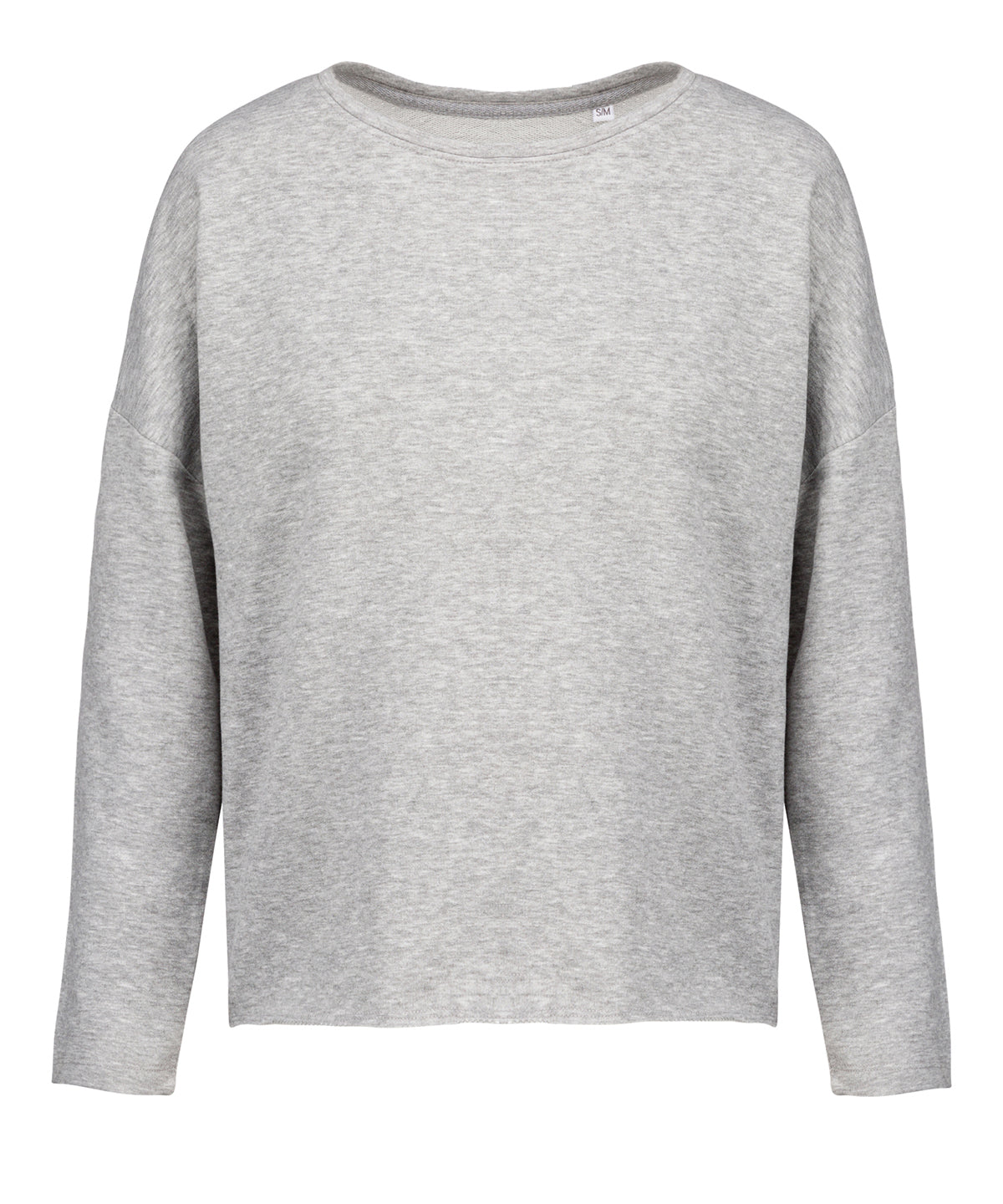 Tryck din logga på Sweatshirts från Kariban - Anpassa (KB471) Oversized sweatshirt för damer i färgen Ljusgrå för företag, föreningar och privatpersoner