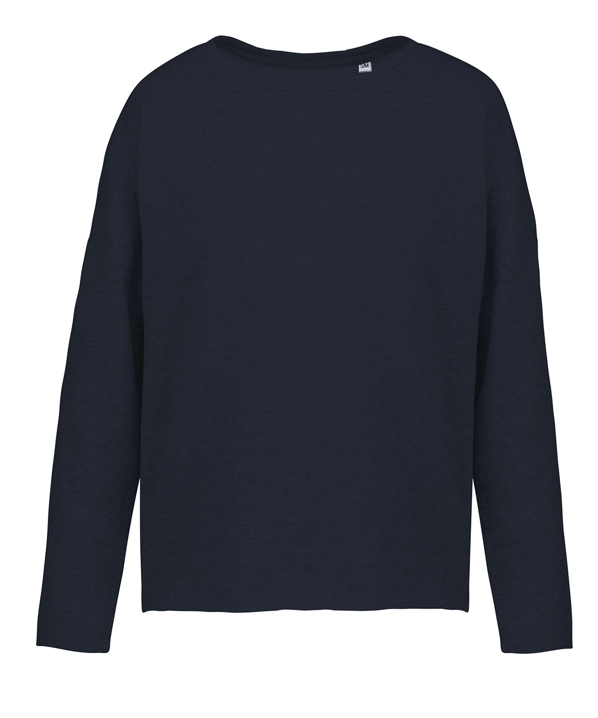 Tryck din logga på Sweatshirts från Kariban - Anpassa (KB471) Oversized sweatshirt för damer i färgen Marinblå för företag, föreningar och privatpersoner