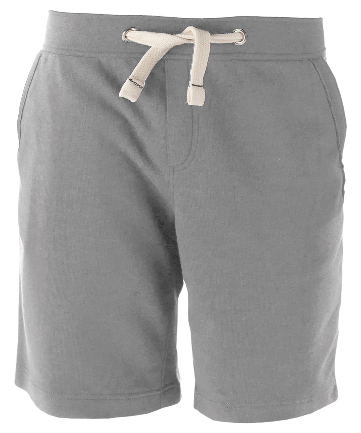 Tryck din logga på Shorts från Kariban - Anpassa (KB710) Bermudashorts i fransk frotté, unisex i färgen Ljunggrå för företag, föreningar och privatpersoner