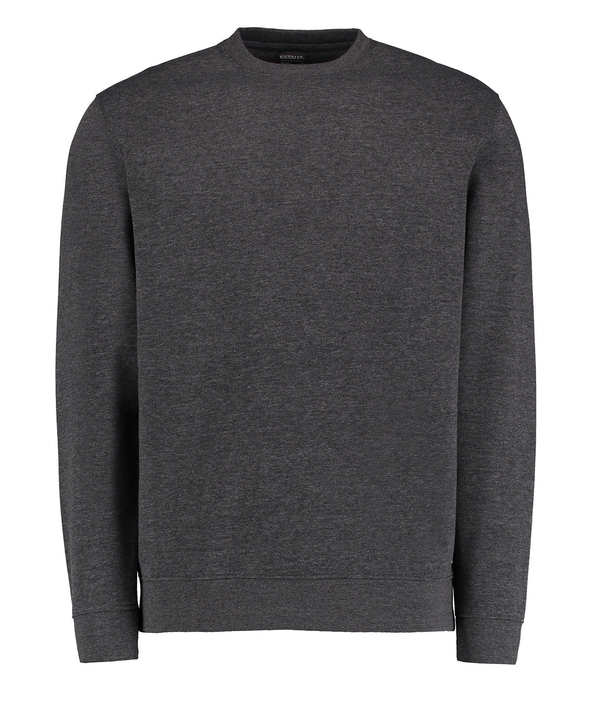 Tryck din logga på Sweatshirts från Kustom Kit - Anpassa (KK302) Klassic sweatshirt Superwash 60C långärmad i färgen Mörkgrå för företag, föreningar och privatpersoner