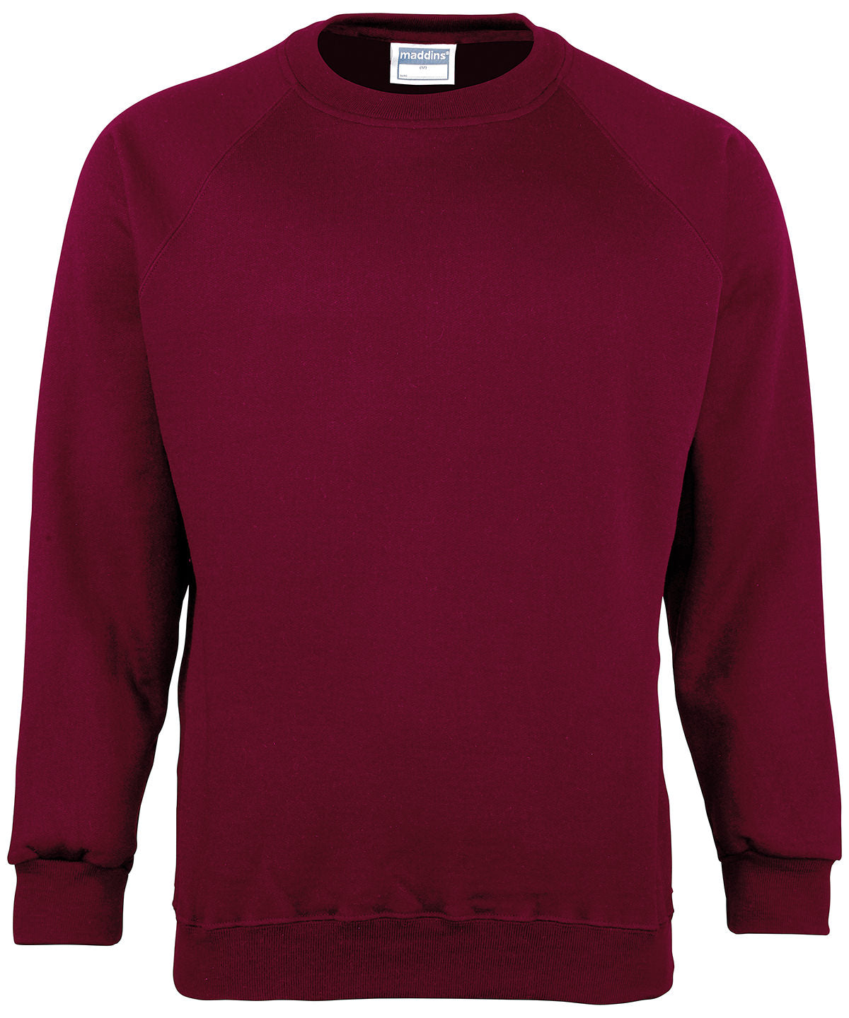 Tryck din logga på Sweatshirts från Maddins - Anpassa (MD01B) Sweatshirt Coloursure för barn i färgen Burgundy för företag, föreningar och privatpersoner