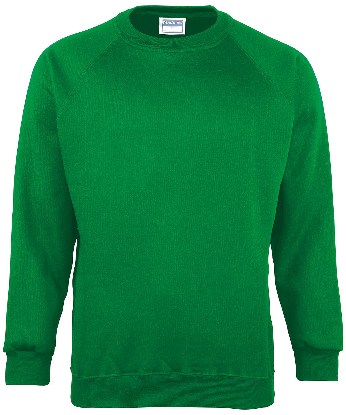 Tryck din logga på Sweatshirts från Maddins - Anpassa (MD01B) Sweatshirt Coloursure för barn i färgen Mellan grön för företag, föreningar och privatpersoner