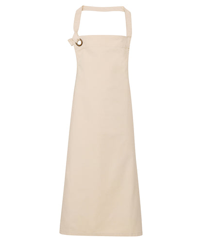 Tryck din logga på Förkläden från Premier - Anpassa Calibre haklappsförkläde i kraftig bomullscanvas i färgen Naturligt One Size för företag, föreningar och privatpersoner