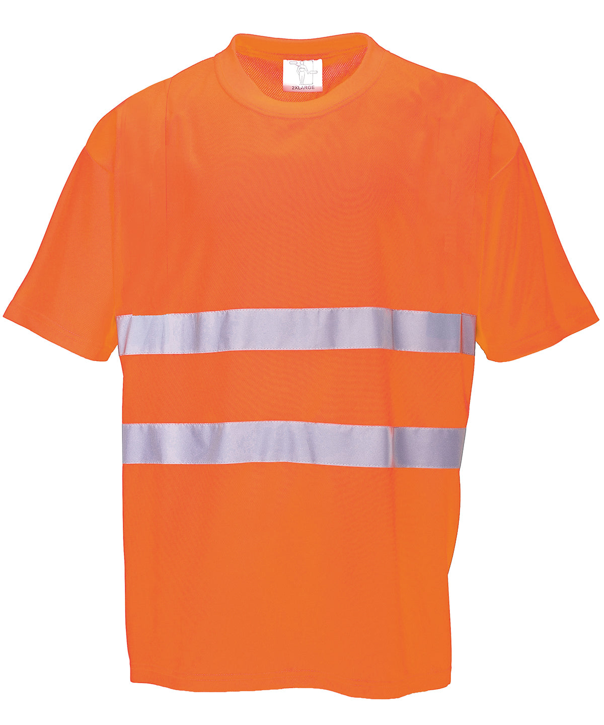 Tryck din logga på T-shirts från Portwest - Anpassa (PW090) Komfort-t-shirt i bomull i färgen Mellan Orange för företag, föreningar och privatpersoner