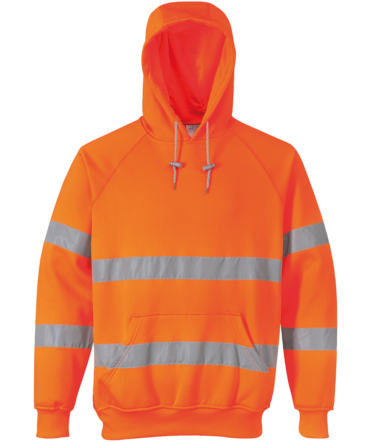 Tryck din logga på Hoodies från Portwest - Anpassa (PW337) Hi-vis sweatshirt med huva i färgen Mellan Orange för företag, föreningar och privatpersoner