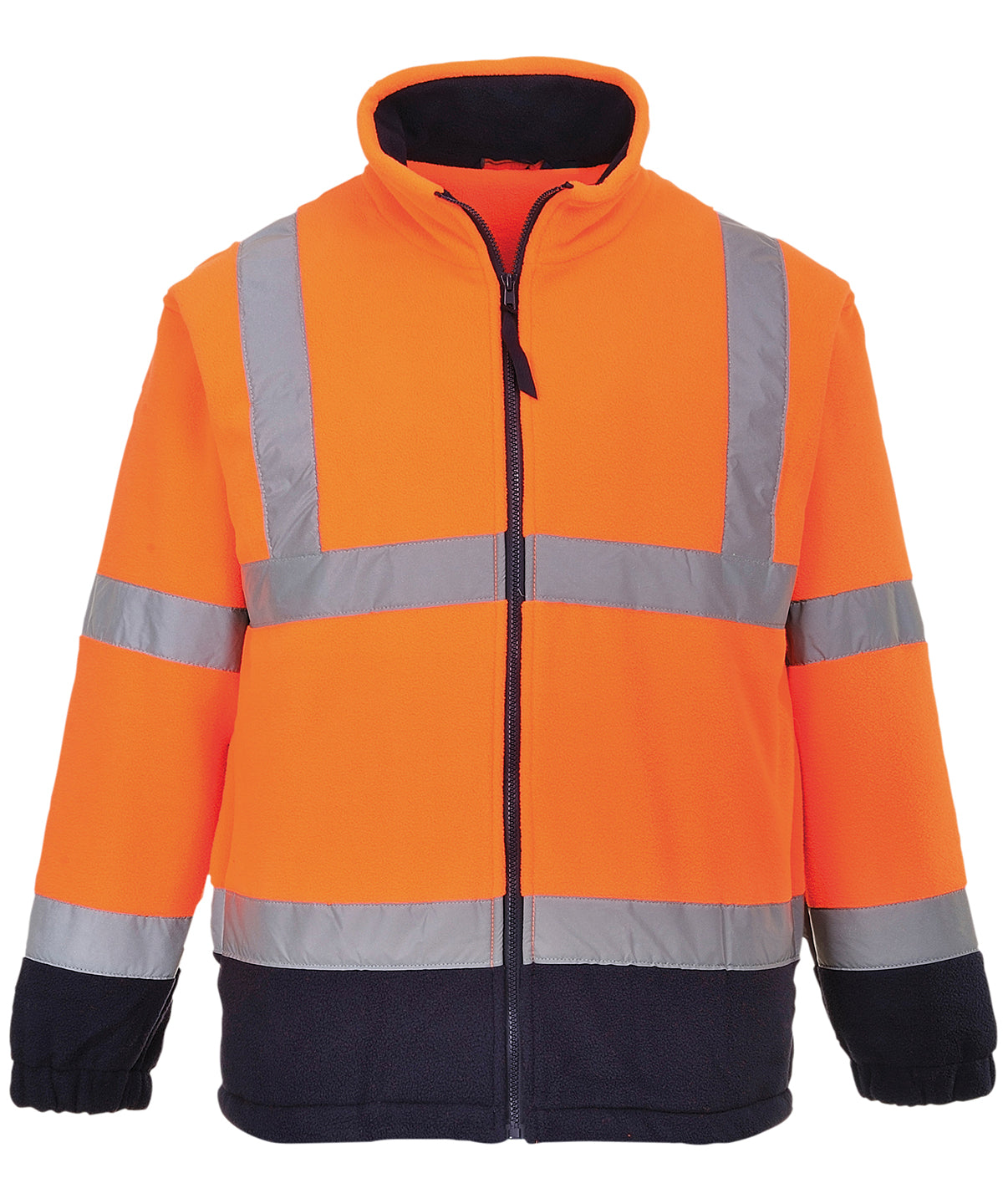 Tryck din logga på Fleece från Portwest - Anpassa (PW963) Hi-vis meshfodrad fleece i färgen Mellan Orange för företag, föreningar och privatpersoner