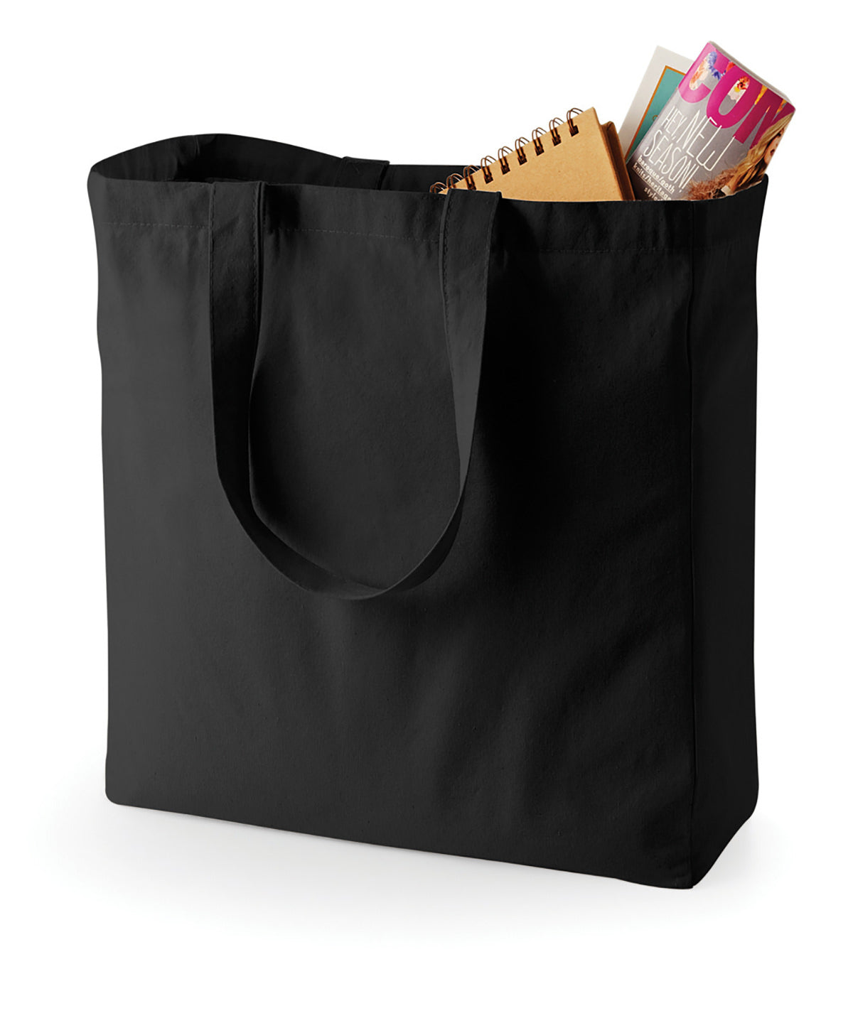 Tryck din logga på Väskor från Quadra - Anpassa (QD023) Klassisk shopper i canvas i färgen Svart One Size för företag, föreningar och privatpersoner