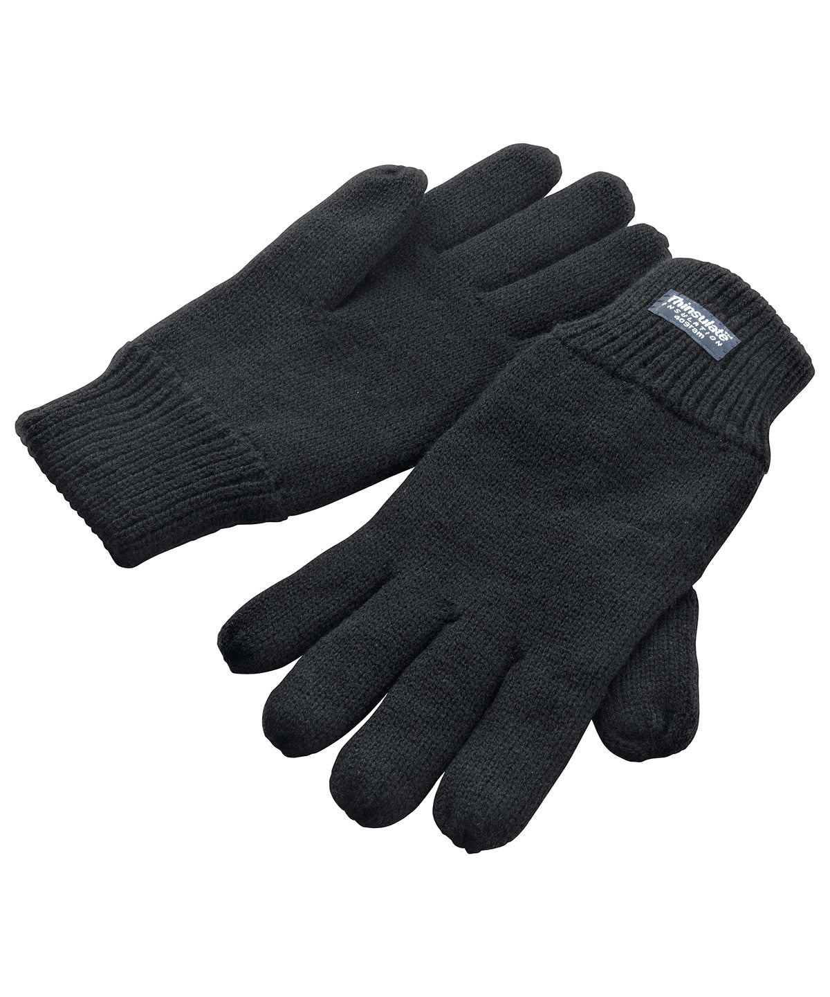 Tryck din logga på Handskar från Result Winter Essentials - Anpassa (R147X) Klassiska helfodrade Thinsulate-handskar i färgen Svart för företag, föreningar och privatpersoner