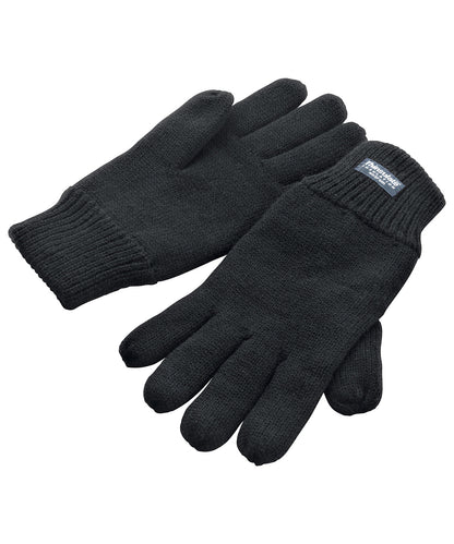 Tryck din logga på Handskar från Result Winter Essentials - Anpassa Klassiska helfodrade Thinsulate-handskar i färgen Svart för företag, föreningar och privatpersoner