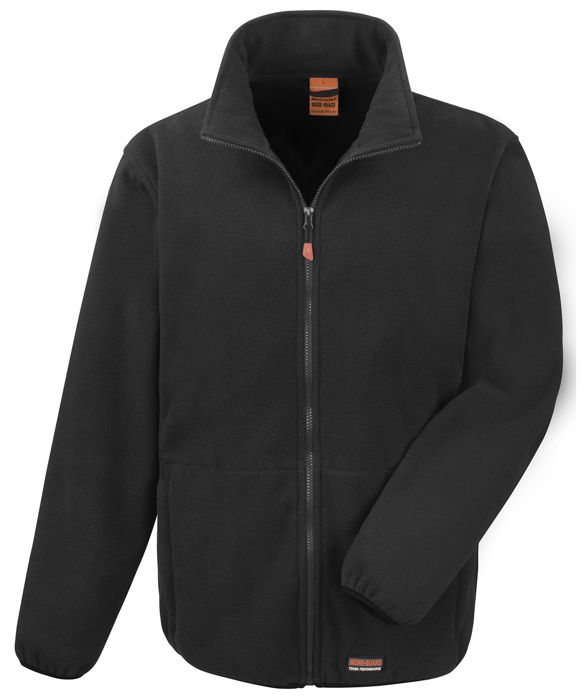 Tryck din logga på Fleece från Result Workguard - Anpassa (R330X) Work-Guard kraftig microfleece för hög belastning i färgen Svart för företag, föreningar och privatpersoner