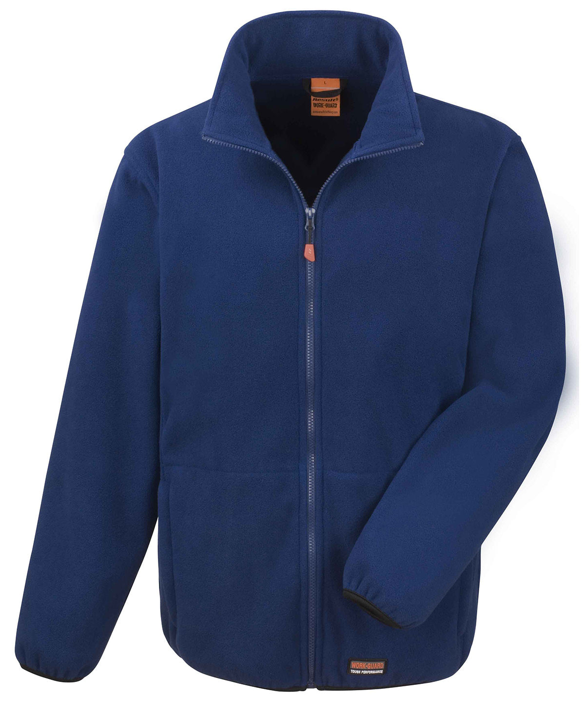 Tryck din logga på Fleece från Result Workguard - Anpassa (R330X) Work-Guard kraftig microfleece för hög belastning i färgen Marinblå för företag, föreningar och privatpersoner