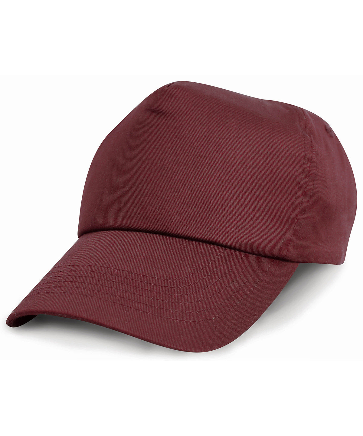 Tryck din logga på Kepsar från Result Headwear - Anpassa (RC05J) Junior keps i bomull i färgen Burgundy One Size för företag, föreningar och privatpersoner