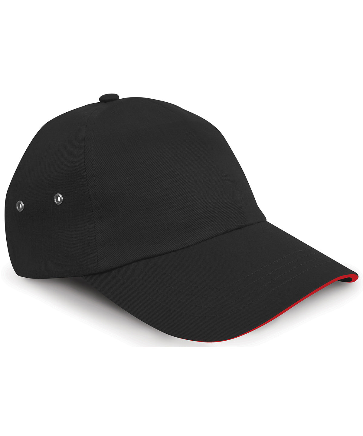 Tryck din logga på Kepsar från Result Headwear - Anpassa (RC72X) Printers 5-panel keps i plyschbomull i färgen Svart One Size för företag, föreningar och privatpersoner