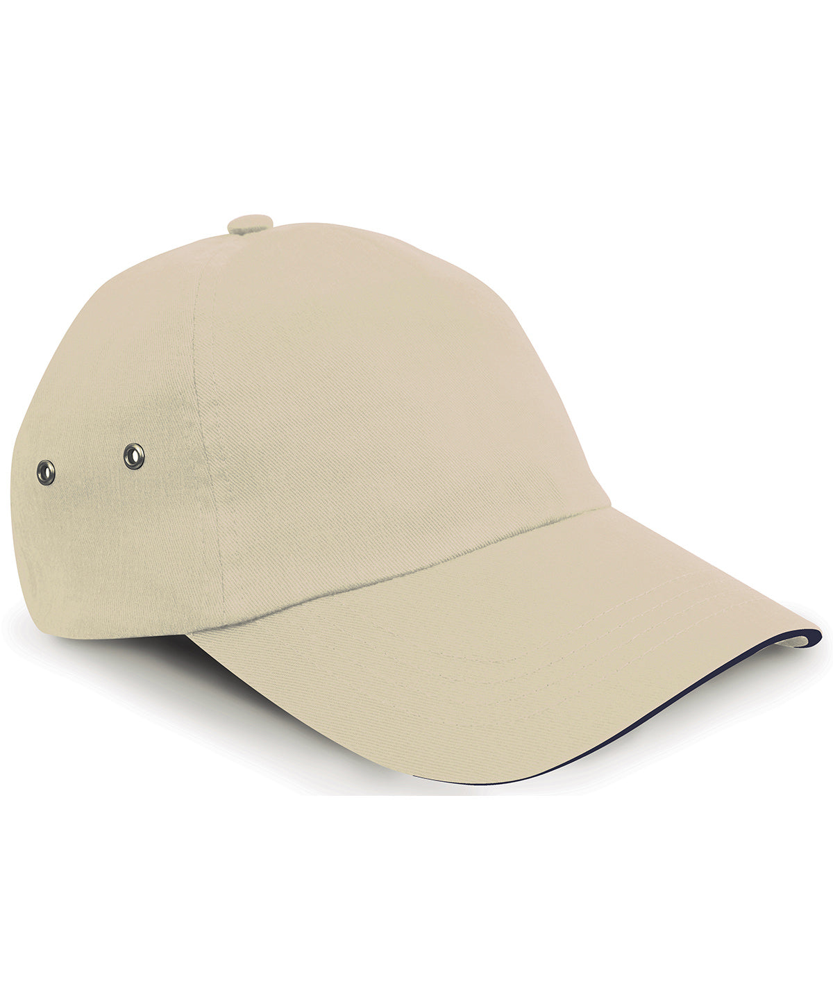 Tryck din logga på Kepsar från Result Headwear - Anpassa (RC72X) Printers 5-panel keps i plyschbomull i färgen Naturligt One Size för företag, föreningar och privatpersoner