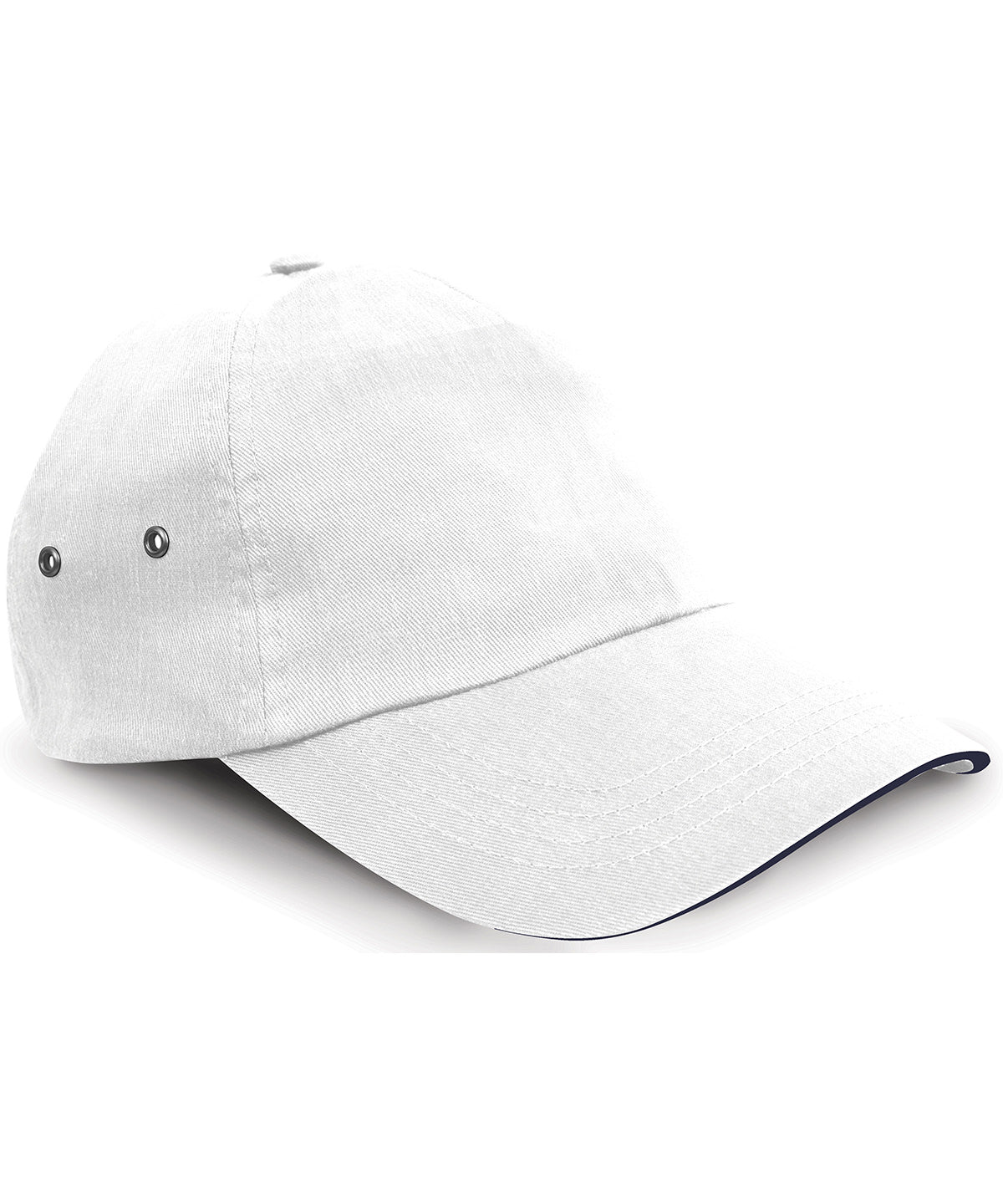 Tryck din logga på Kepsar från Result Headwear - Anpassa (RC72X) Printers 5-panel keps i plyschbomull i färgen Vit One Size för företag, föreningar och privatpersoner