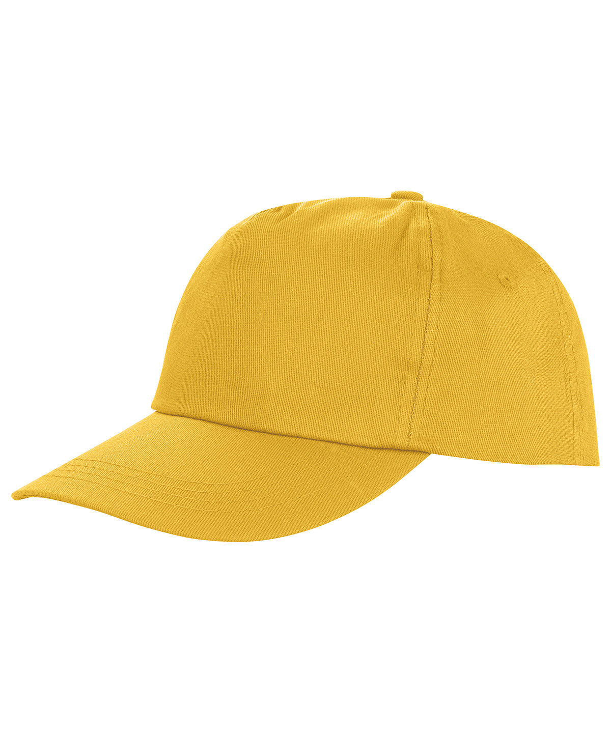 Tryck din logga på Kepsar från Result Headwear - Anpassa (RC80X) Houston 5-panel tryckerihatt i färgen Mellan gul One Size för företag, föreningar och privatpersoner