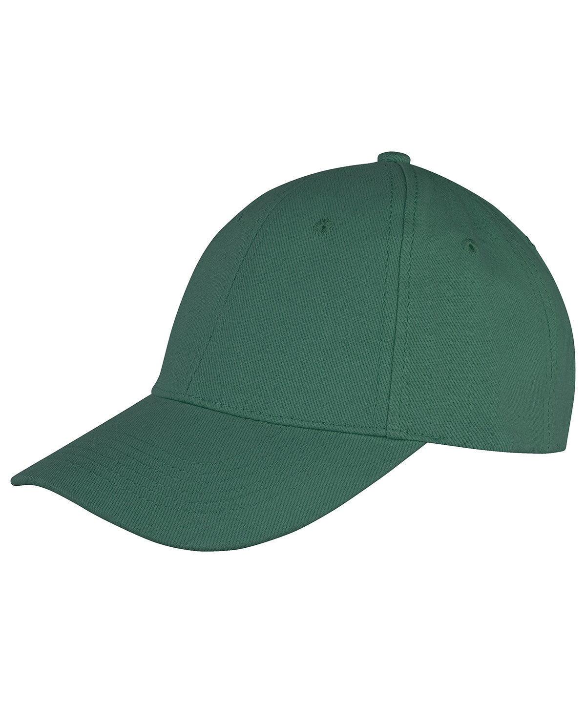 Tryck din logga på Kepsar från Result Headwear - Anpassa Memphis 6-panel lågprofilkeps i borstad bomull i färgen Djup grön One Size för företag, föreningar och privatpersoner