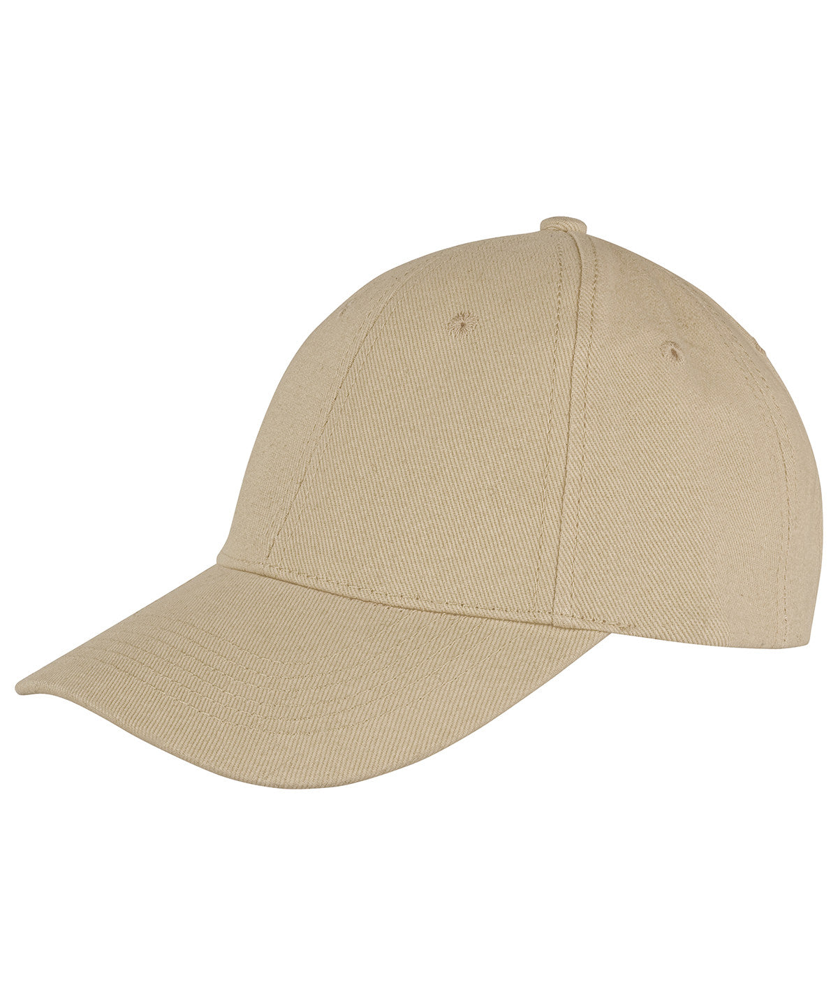 Tryck din logga på Kepsar från Result Headwear - Anpassa (RC81X) Memphis 6-panel lågprofilkeps i borstad bomull i färgen Khaki One Size för företag, föreningar och privatpersoner