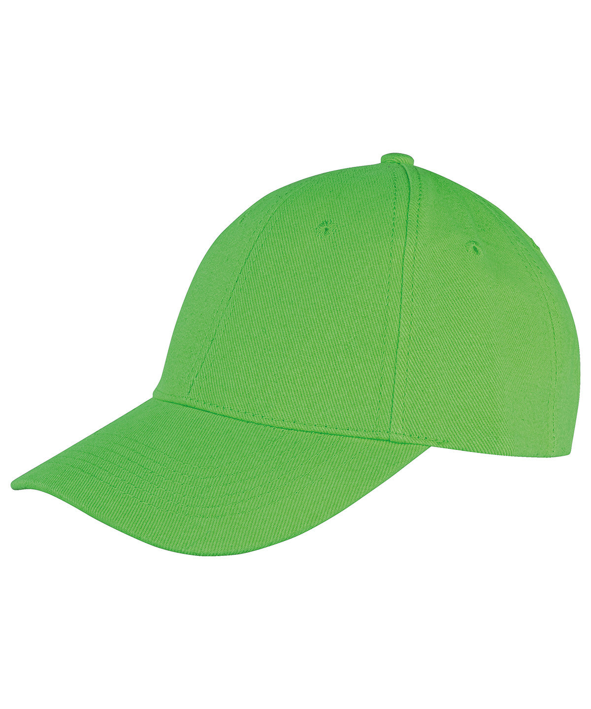 Tryck din logga på Kepsar från Result Headwear - Anpassa (RC81X) Memphis 6-panel lågprofilkeps i borstad bomull i färgen Lime One Size för företag, föreningar och privatpersoner