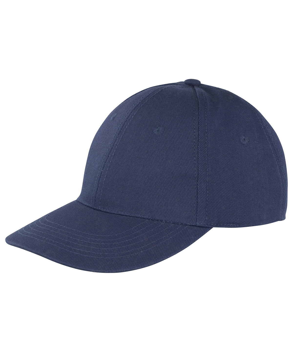 Tryck din logga på Kepsar från Result Headwear - Anpassa Memphis 6-panel lågprofilkeps i borstad bomull i färgen Marinblå One Size för företag, föreningar och privatpersoner