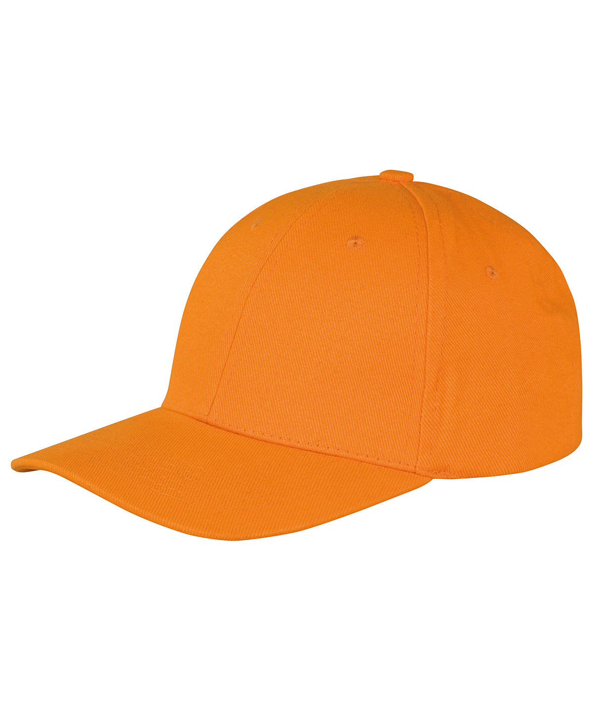 Tryck din logga på Kepsar från Result Headwear - Anpassa (RC81X) Memphis 6-panel lågprofilkeps i borstad bomull i färgen Mellan Orange One Size för företag, föreningar och privatpersoner