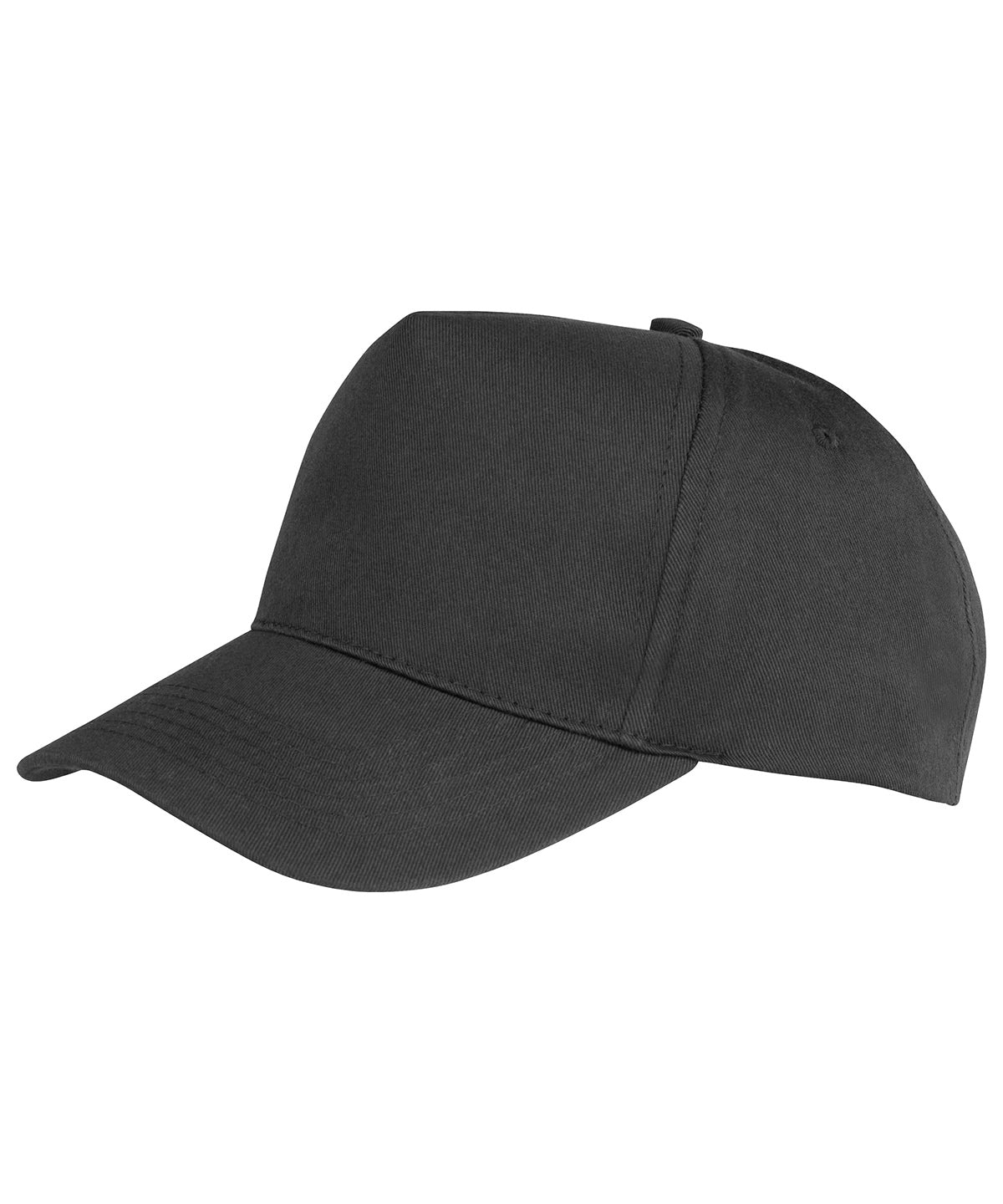 Tryck din logga på Kepsar från Result Headwear - Anpassa (RC84J) Boston junior 65/35 polycotton keps i färgen Svart One Size för företag, föreningar och privatpersoner