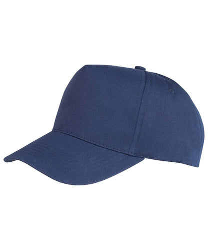 Tryck din logga på Kepsar från Result Headwear - Anpassa Boston junior 65/35 polycotton keps i färgen Marinblå One Size för företag, föreningar och privatpersoner