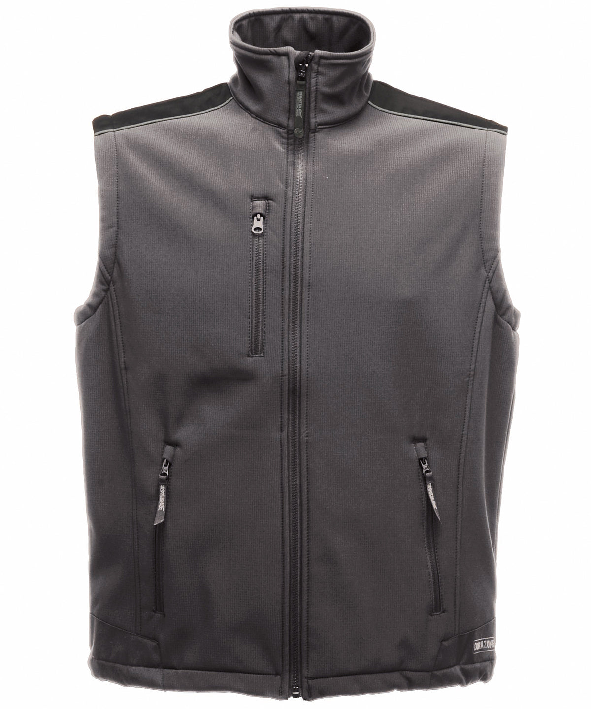 Tryck din logga på Termovästar från Regatta Professional - Anpassa (RG079) Sandstorm workwear softshell bodywarmer i färgen Mörkgrå för företag, föreningar och privatpersoner