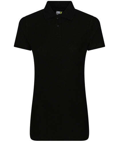 Tryck din logga på Piké från ProRTX - Anpassa Piké för damer i färgen Svart för företag, föreningar och privatpersoner