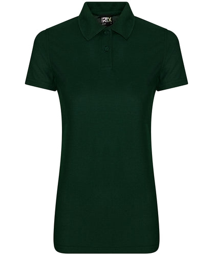 Tryck din logga på Piké från ProRTX - Anpassa Piké i proffspolyester för damer i färgen Djup grön för företag, föreningar och privatpersoner