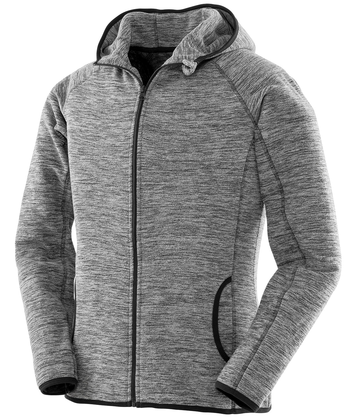 Tryck din logga på Hoodies från Spiro - Anpassa (S245F) Microfleece-hoodie för damer i färgen Ljunggrå för företag, föreningar och privatpersoner