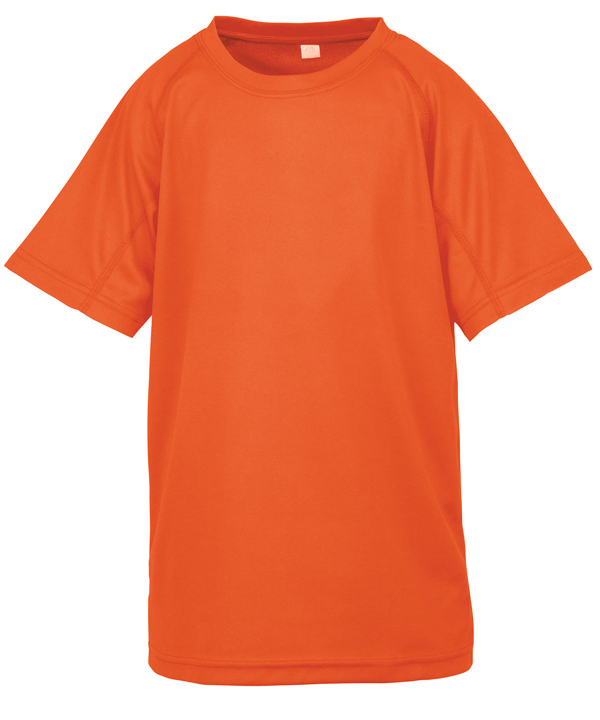 Tryck din logga på T-shirts från Spiro - Anpassa (S287J) Junior performance aircool t-shirt i färgen Neon orange för företag, föreningar och privatpersoner