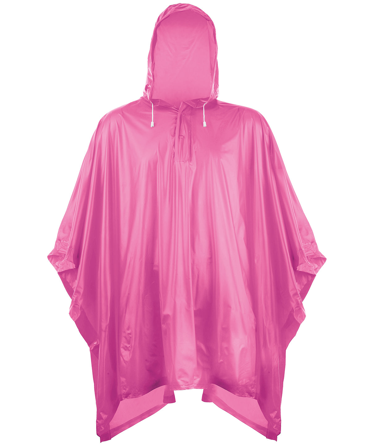 Tryck din logga på Ponchos från Splashmacs - Anpassa (SC010) Poncho av plast i färgen Fuchsia One Size för företag, föreningar och privatpersoner