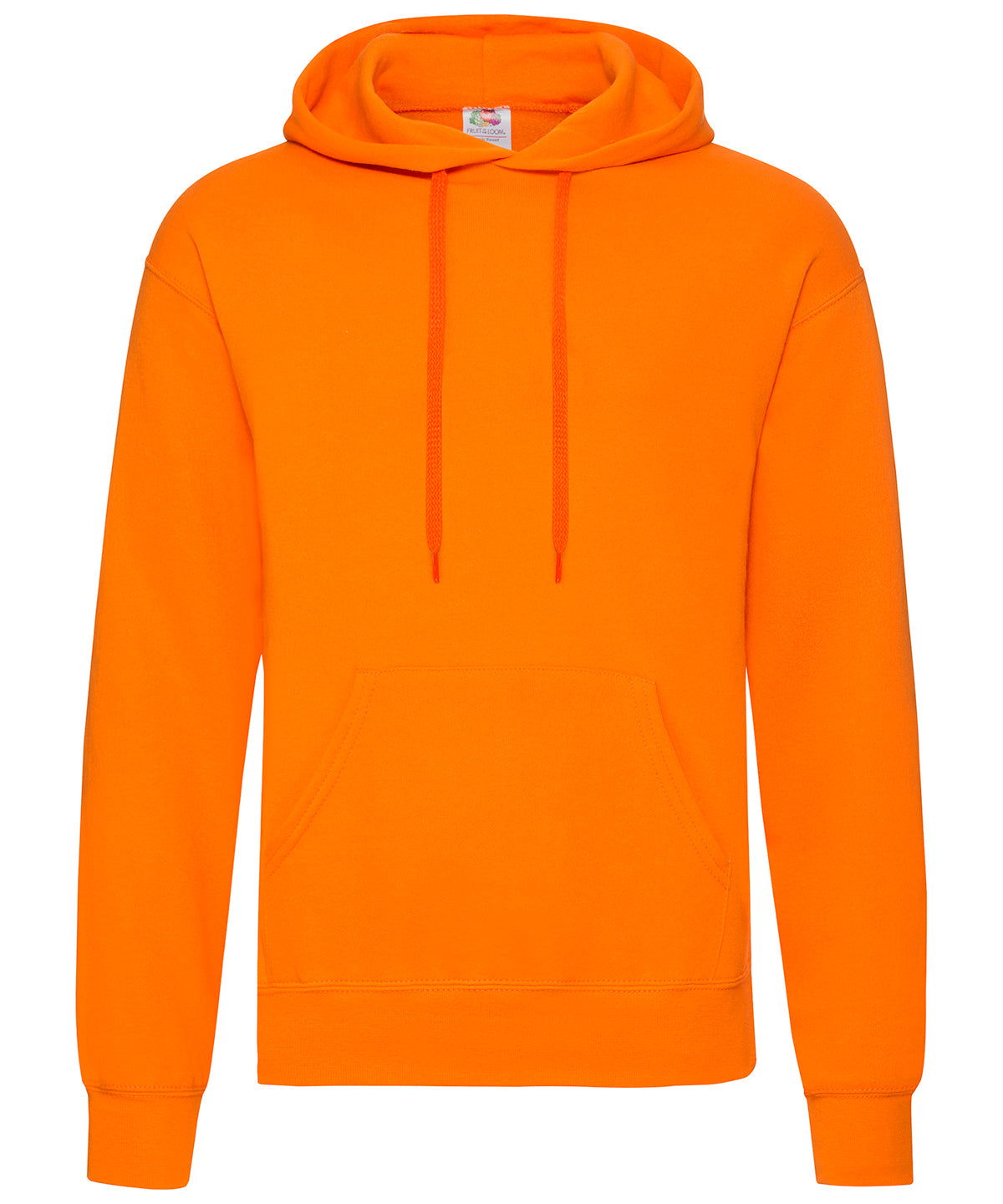 Tryck din logga på Hoodies från Fruit of the Loom - Anpassa (2SS224) Klassisk 80/20 sweatshirt med huva i färgen Mellan Orange för företag, föreningar och privatpersoner