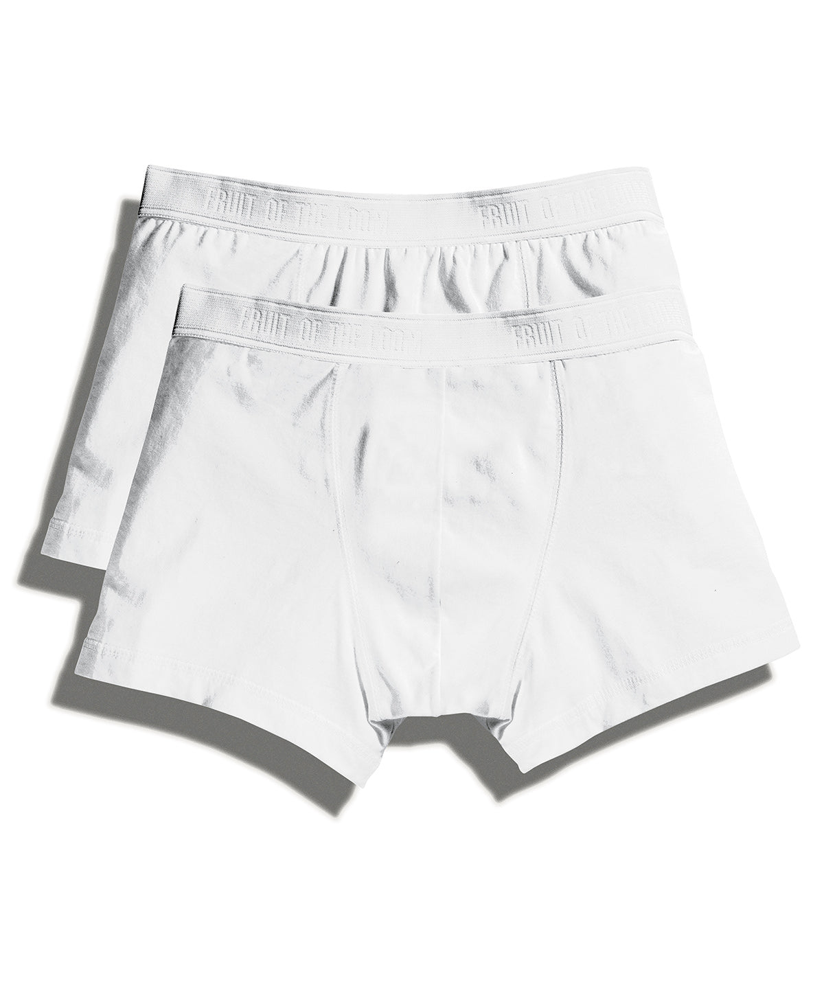 Tryck din logga på Boxershorts från Fruit of the Loom - Anpassa (SS700) Klassisk shorty 2-pack i färgen Vit för företag, föreningar och privatpersoner