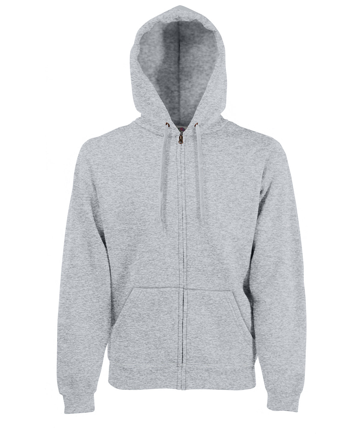 Tryck din logga på Hoodies från Fruit of the Loom - Anpassa (SS822) Premium 70/30 sweatshirt tröja med huva i färgen Ljunggrå för företag, föreningar och privatpersoner