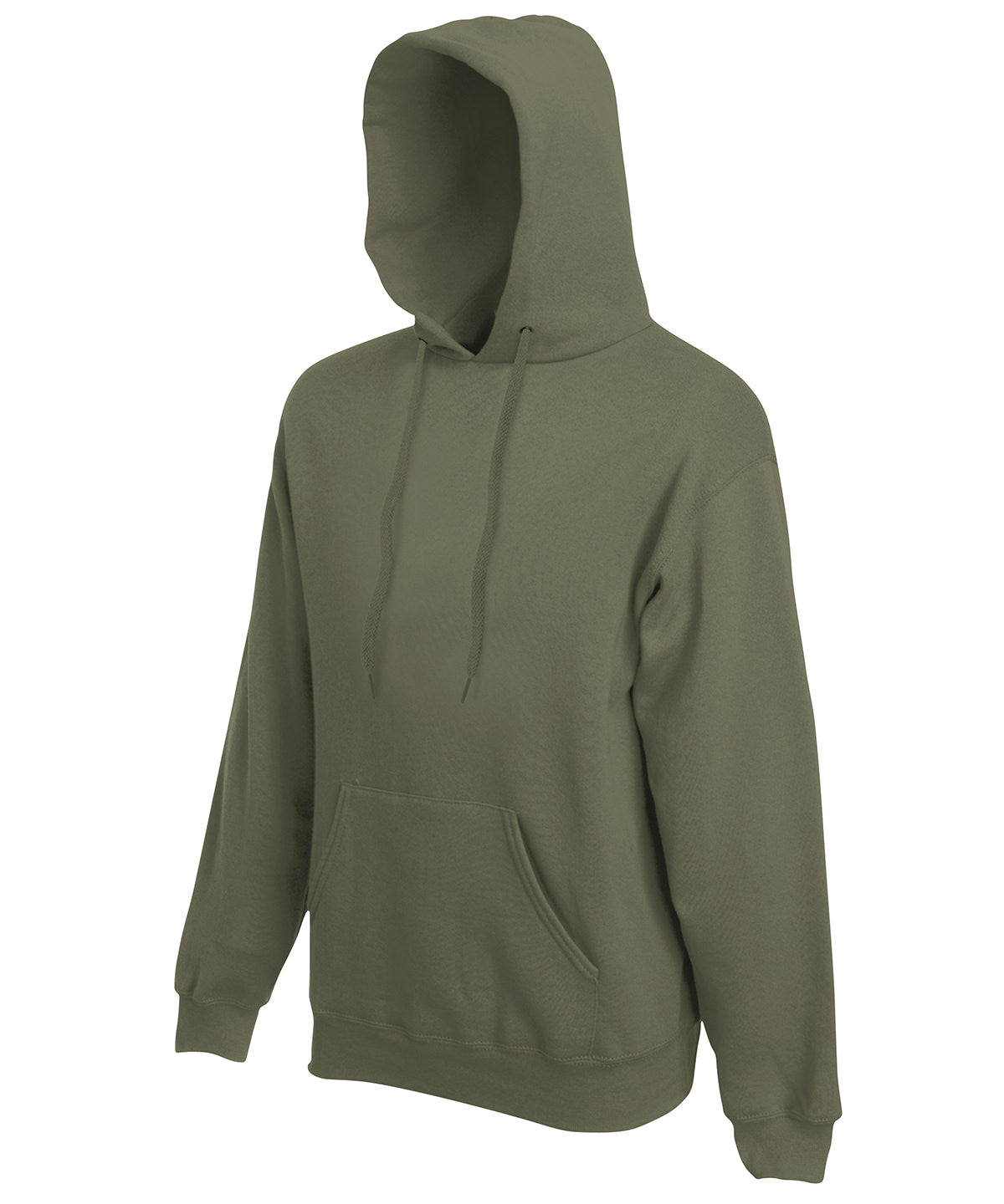 Tryck din logga på Hoodies från Fruit of the Loom - Anpassa (SS824) Premium 70/30 sweatshirt med huva i färgen Oliv för företag, föreningar och privatpersoner