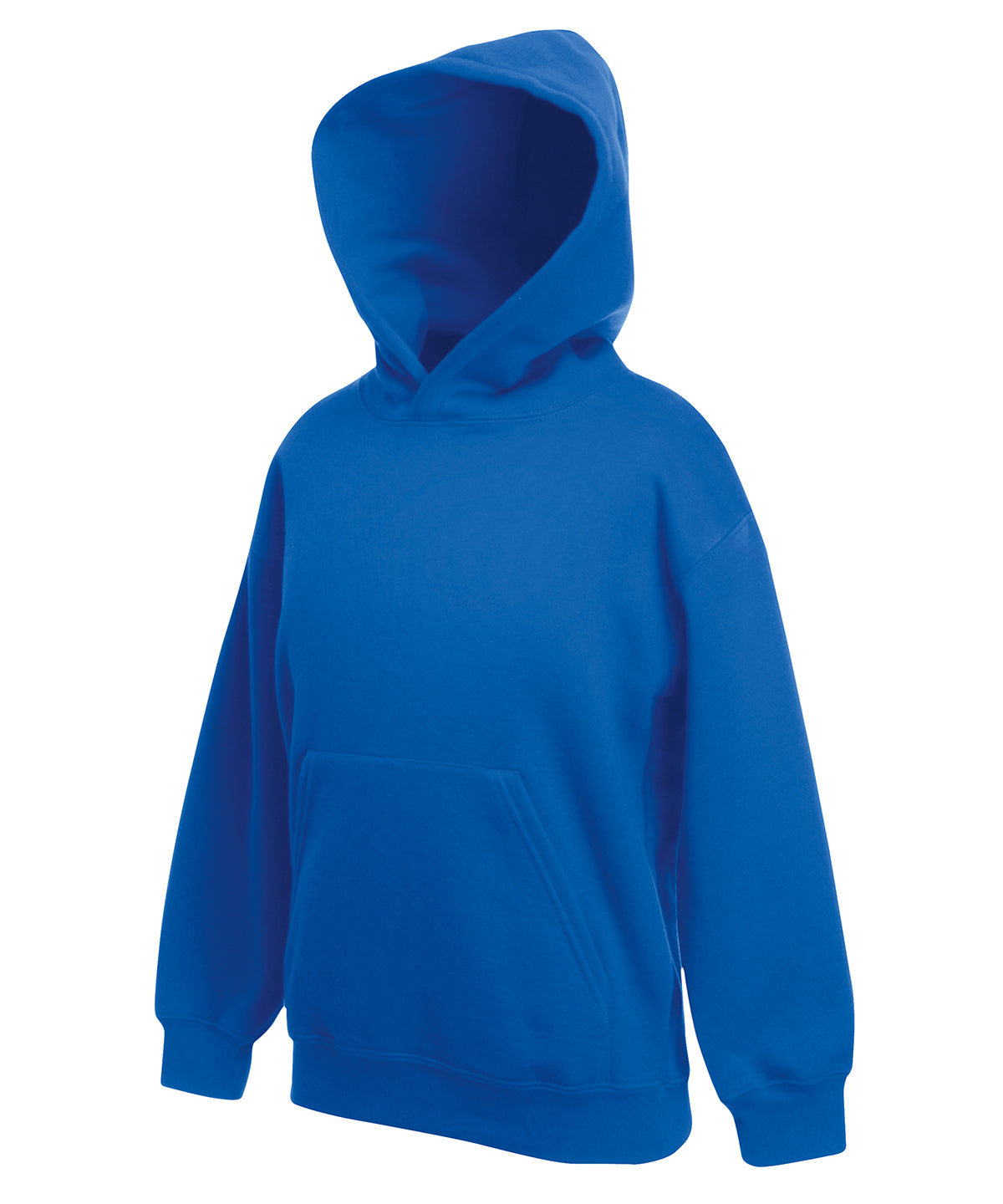Tryck din logga på Hoodies från Fruit of the Loom - Anpassa Premium sweatshirt med huva för barn i färgen Royal för företag, föreningar och privatpersoner