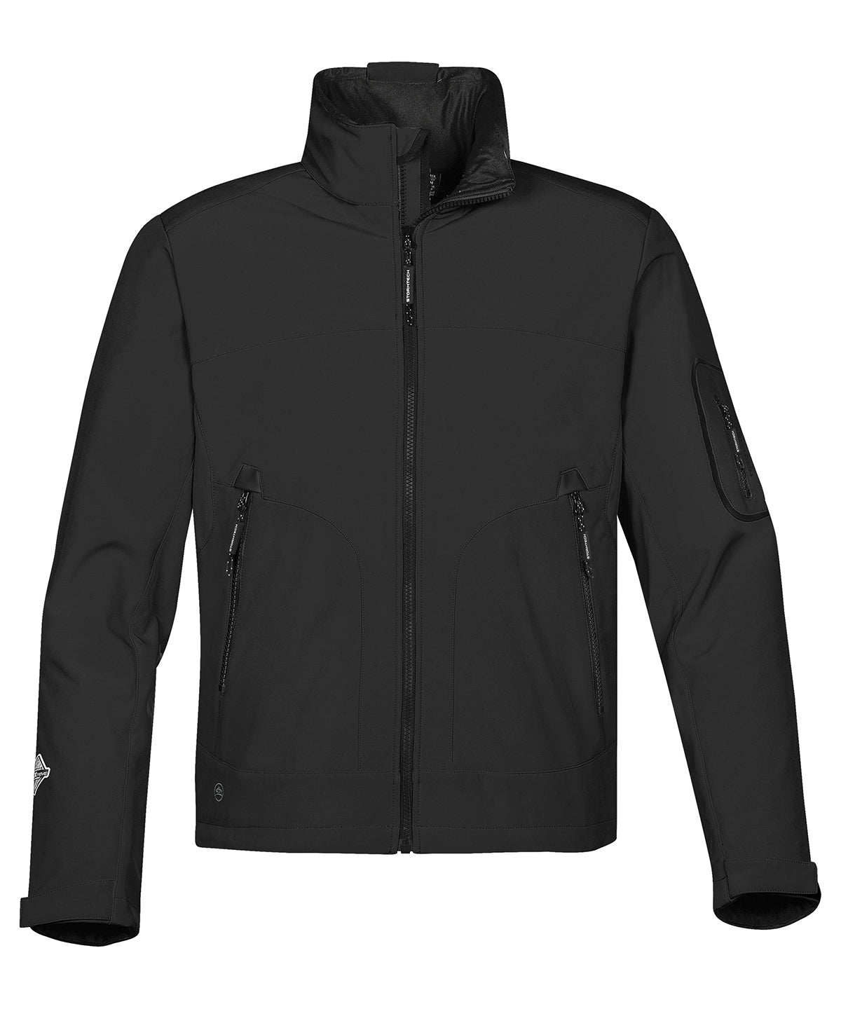 Tryck din logga på Softshelljackor från Stormtech - Anpassa (ST800) Kryssning softshell i färgen Svart för företag, föreningar och privatpersoner