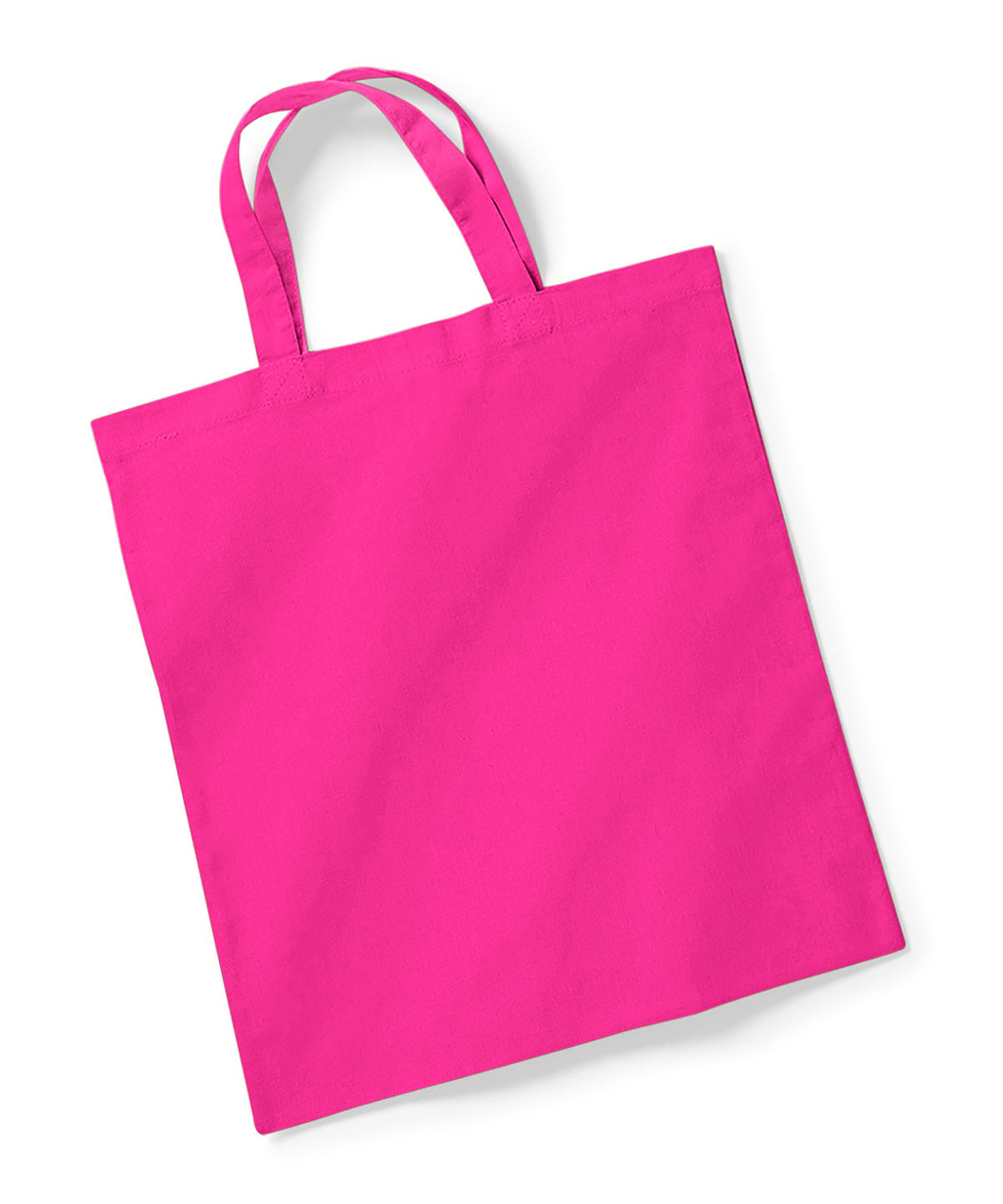 Tryck din logga på Väskor från Westford Mill - Anpassa (W101S) Bag for life - korta handtag i färgen Fuchsia One Size för företag, föreningar och privatpersoner