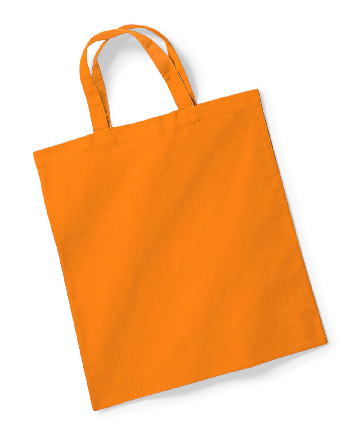 Tryck din logga på Väskor från Westford Mill - Anpassa (W101S) Bag for life - korta handtag i färgen Mellan Orange One Size för företag, föreningar och privatpersoner