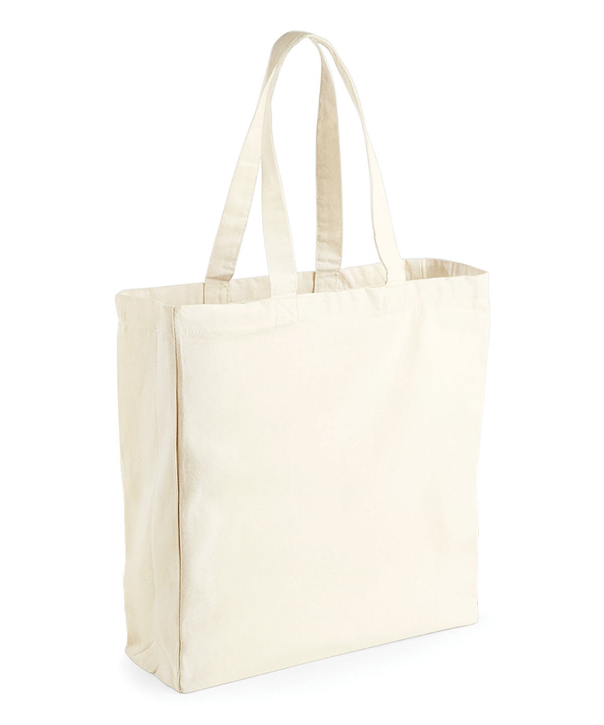 Tryck din logga på Väskor från Westford Mill - Anpassa (WM108) Klassisk shopper i canvas i färgen Naturligt One Size för företag, föreningar och privatpersoner