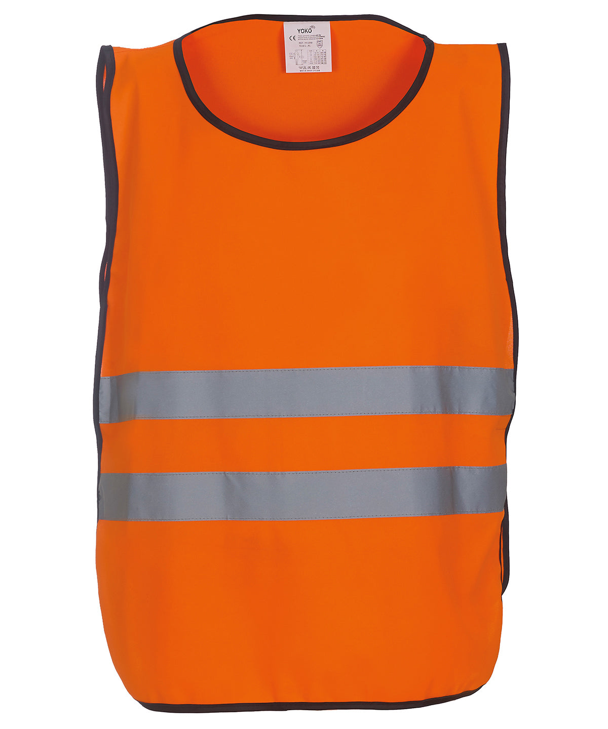 Tryck din logga på Tabarder från Yoko - Anpassa (YK004) Hi-vis 2-bands tabard i färgen Mellan Orange för företag, föreningar och privatpersoner