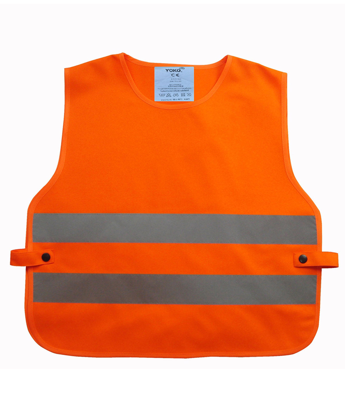 Tryck din logga på Tabarder från Yoko - Anpassa (YK101) Barn hi-vis 2-bands tabard i färgen Mellan Orange One Size för företag, föreningar och privatpersoner