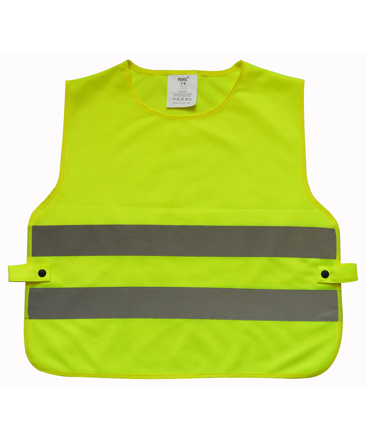 Tryck din logga på Tabarder från Yoko - Anpassa (YK101) Barn hi-vis 2-bands tabard i färgen Ljusgul One Size för företag, föreningar och privatpersoner