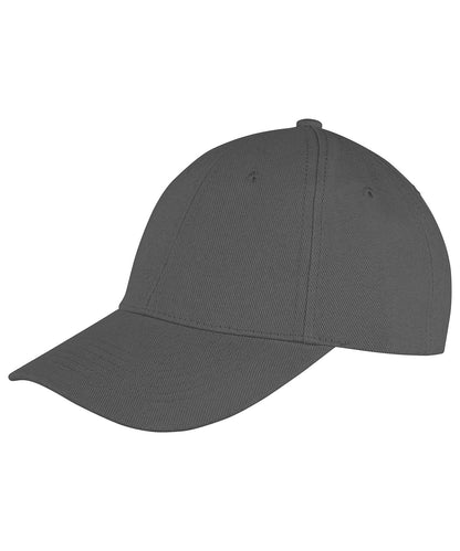 Tryck din logga på Kepsar från Result Headwear - Anpassa Memphis 6-panel lågprofilkeps i borstad bomull i färgen Mörkgrå One Size för företag, föreningar och privatpersoner