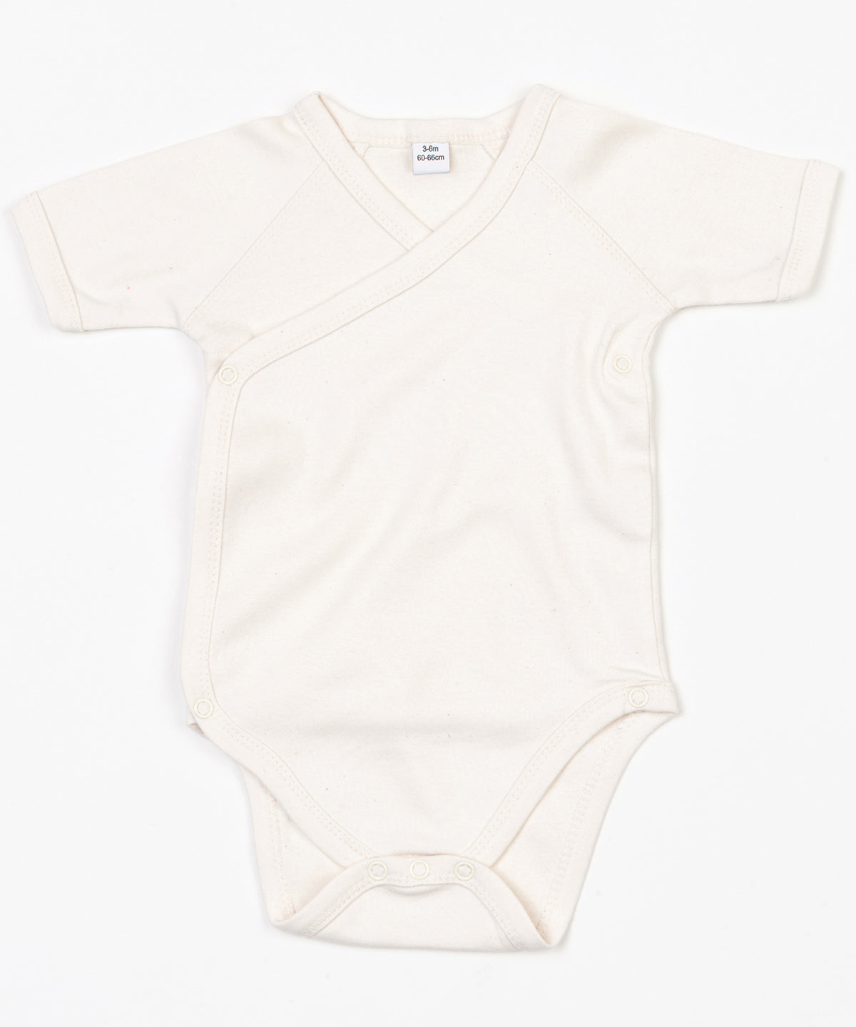 Tryck din logga på Bodys från Babybugz - Anpassa (BZ005) Baby ekologisk kimono bodysuit i färgen Naturligt 12 18 Months för företag, föreningar och privatpersoner