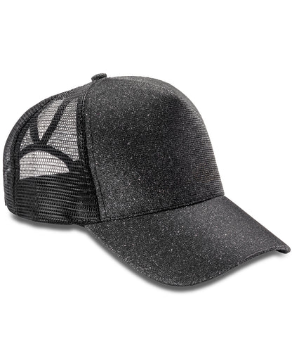 Tryck din logga på Kepsar från Result Headwear - Anpassa Core New York mössa med glitter i färgen Svart One Size för företag, föreningar och privatpersoner